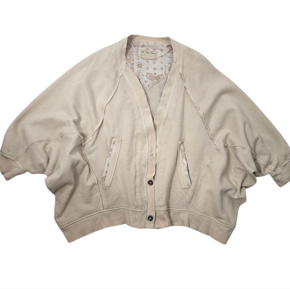 We The Free Beige Button-Up Oversized Cardigan - Picture 6 of 13